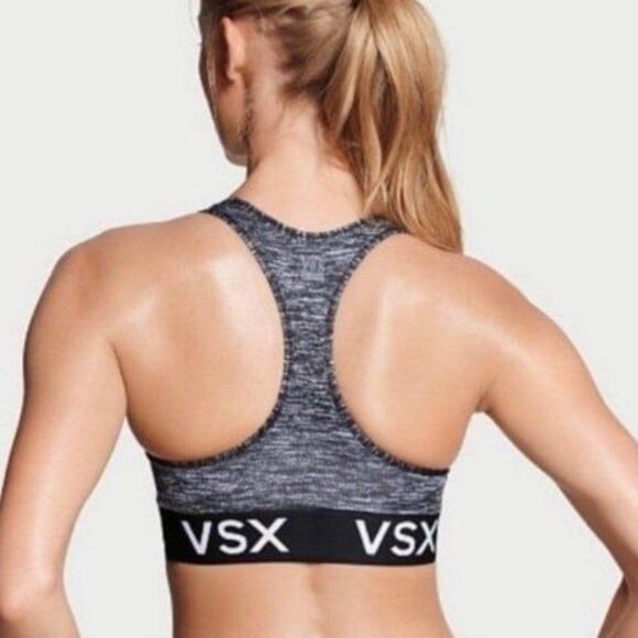 Victoria's Secret VSX The Player Signature Logo Digital Racerback Sports Bra M - Picture 2 of 6